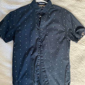 Denim Flower Ricky Singh Short Sleeve Casual Party Shirt (small)